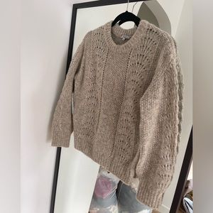 RAILS tan/cream chunky knit sweater